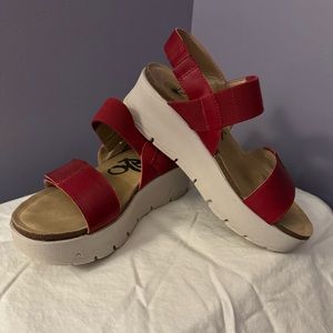 OTBT Nova Red Wedge Sandal - EUC Size 10M